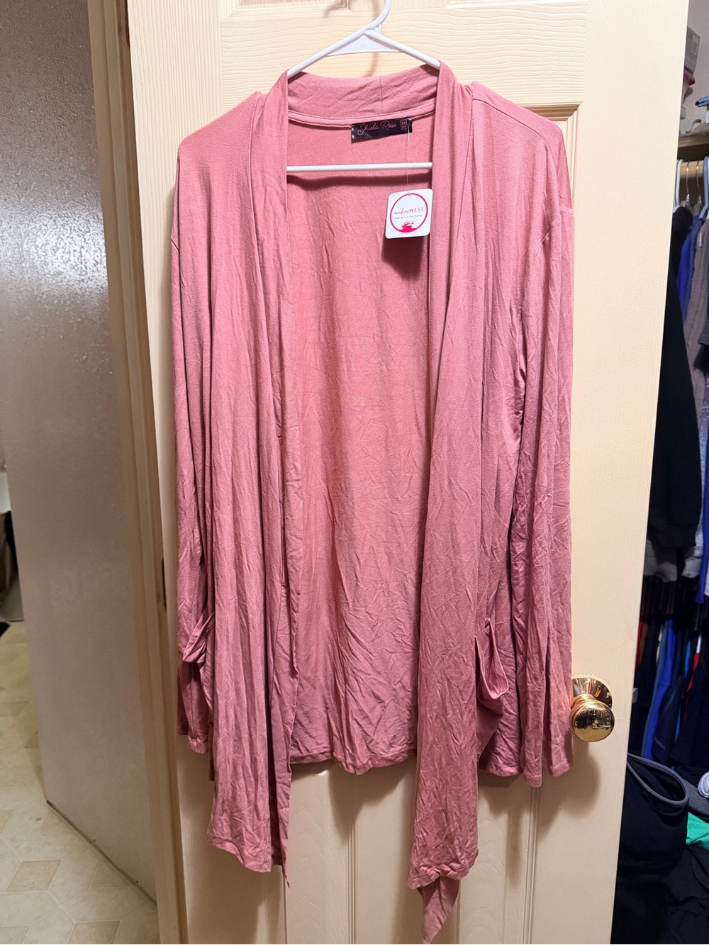 Sheila Rose 2X Dusty Rose Open Front Cardigan NWT | Boho Duster